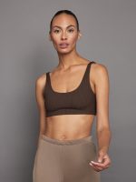 Ribbed Bra - Dark Oak