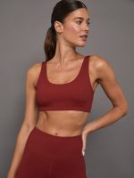 RIBBED BRA - Merlot - Image 3