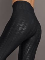 High Rise Full-Length Legging in Houndstooth Takara Shine - Black - Image 6
