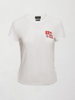 I Love LA Ruched Tee - White - Image 7