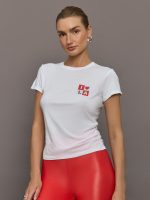 I Love LA Ruched Tee - White
