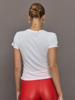 I Love LA Ruched Tee - White - Image 6