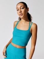 Ribbed Cami Bra - Dark Teal