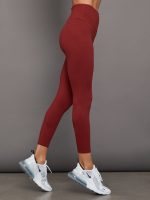 RIBBED 7/8 LEGGING - Merlot - Image 3