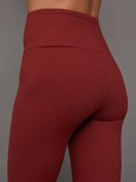 RIBBED 7/8 LEGGING - Merlot - Image 5