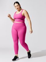 Ribbed 7/8 Legging - Magenta - Image 8