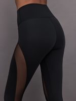 Sheer Spliced Legging in Melt - Black - Image 8