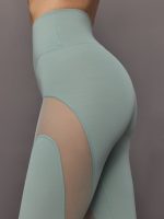 Sheer Spliced Legging in Melt - Sage - Image 3