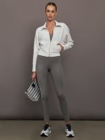 High Rise Pocket Legging in Ribbed Melt - Steel Grey - Image 3