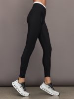 Contrast Waistband Legging in Melt - Black/White - Image 4
