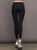 Contrast Waistband Legging in Melt - Black/White - Image 5