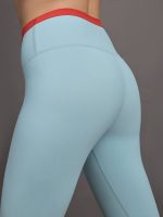 Contrast Waistband Legging in Melt - Sky Blue/ BitterSweet - Image 6