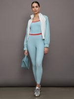 Contrast Waistband Legging in Melt - Sky Blue/ BitterSweet - Image 3
