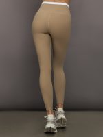 Contrast Waistband Legging in Melt - Chinchilla / White - Image 5
