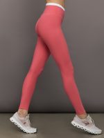 Contrast Waistband Legging in Melt - Rosewood / White - Image 4