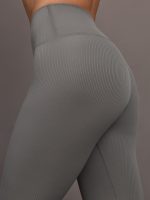 High Rise Legging in Ribbed Melt - Steel Grey - Image 6