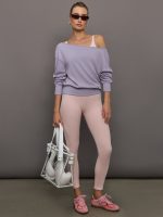 V-Neck Tank in Ribbed Melt - Lotus - Image 3