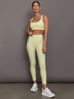 High Rise Legging in Ribbed Melt - Pastel Yellow - Image 3