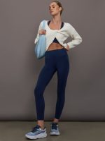 High Rise Pocket Legging in Diamond Compression - Navy - Image 3