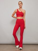 Split Bootcut Legging in Melt - Haute Red - Image 6