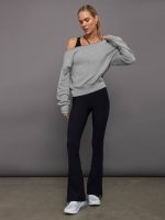 Split Bootcut Legging in Melt - Black - Image 8