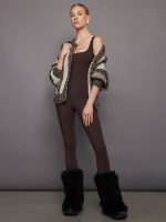 Wide Scoop Bra Tank in Melt - Dark Oak - Image 6