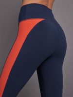 Colorblock Legging in Melt - Navy / Orange - Image 3