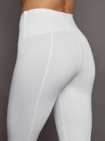 Stirrup Legging with Rhinestone Trim - White - Image 6