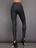 Foil Legging in Melt - Dark Heather Grey with Gunmetal Foil - Image 4