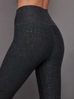 Foil Legging in Melt - Dark Heather Grey with Gunmetal Foil - Image 5