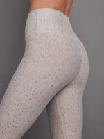 Foil Legging in Melt - Oatmeal Heather with Rose Gold Foil - Image 3