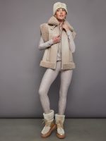 Foil Legging in Melt - Oatmeal Heather with Rose Gold Foil - Image 7