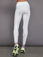 High Rise Fleece Back Seam Legging - White - Image 6