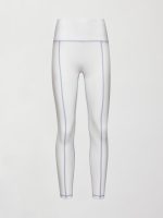 High Rise Fleece Back Seam Legging - White - Image 7