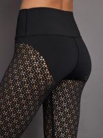Laser Cut Legging in Diamond Compression - Black - Image 3