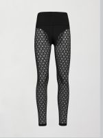 Laser Cut Legging in Diamond Compression - Black - Image 7