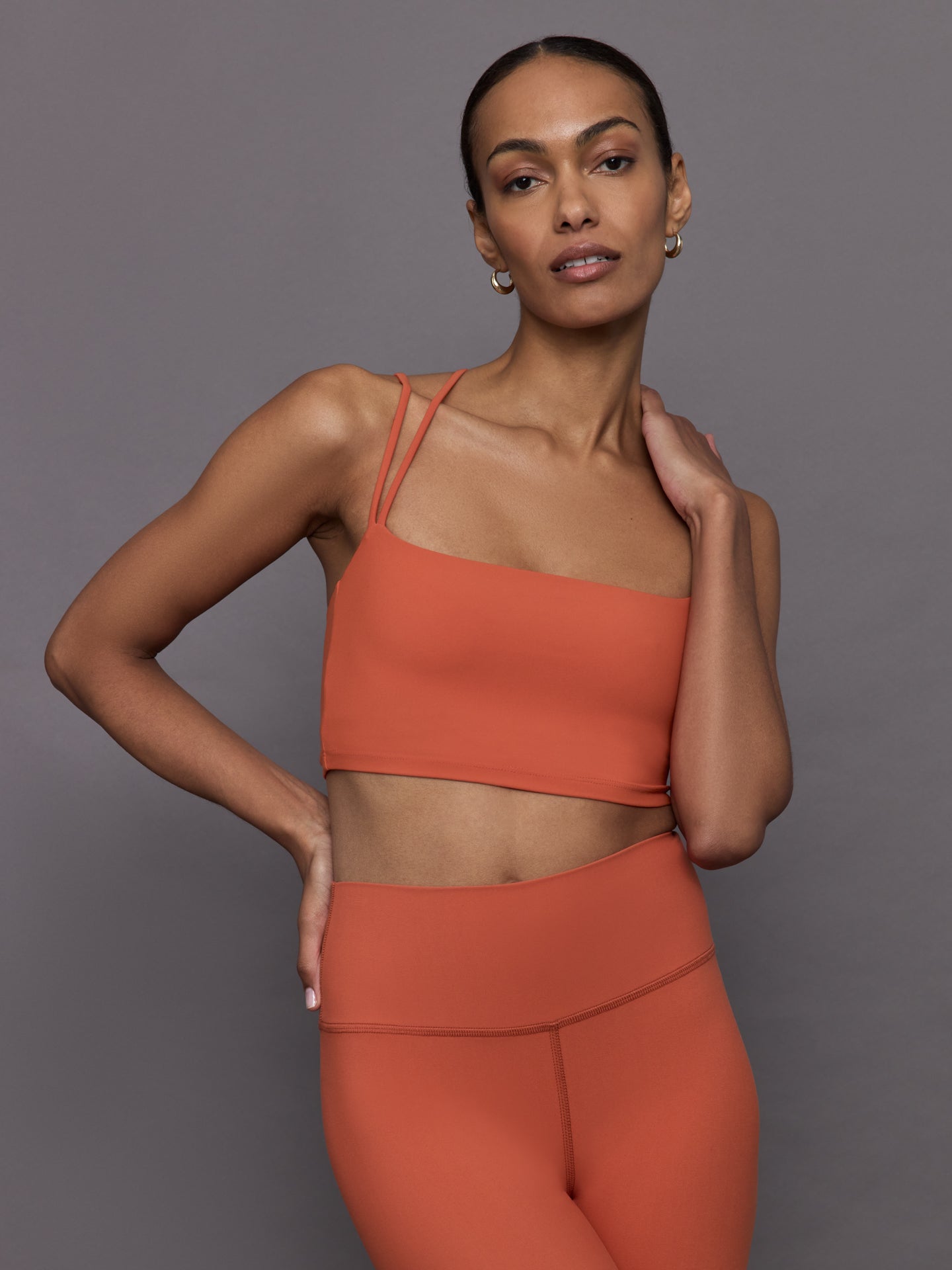 CARB-YD2004-BURNTSIEN-24FAL-Strappy-Bra-color-Burnt-Sienna_25-Edit Strappy Bra in Melt - Burnt Sienna - Image 1