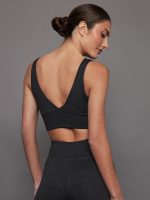 Wrap Bra in Heather Melt - Charcoal Heather - Image 3