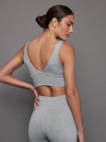 Wrap Bra in Heather Melt - Silver Heather - Image 3