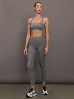 High Rise Legging in Ribbed Melt - Steel Grey - Image 3