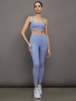 Racerback Bra in Ribbed Melt - Hydrangea - Image 3
