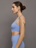 Racerback Bra in Ribbed Melt - Hydrangea - Image 4