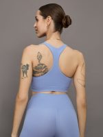 Racerback Bra in Ribbed Melt - Hydrangea - Image 5