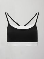 Double Layered Contrast Bra in Melt - Black/White - Image 8
