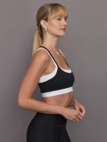 Double Layered Contrast Bra in Melt - Black/White - Image 5