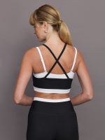 Double Layered Contrast Bra in Melt - Black/White - Image 4
