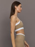 Double Layered Contrast Bra in Melt - Chinchilla / White - Image 5
