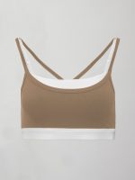 Double Layered Contrast Bra in Melt - Chinchilla / White - Image 8