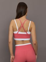 Double Layered Contrast Bra in Melt - Rosewood / White - Image 3