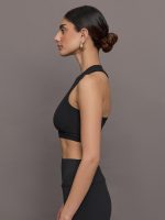 Open Back Bra in Melt - Black - Image 5